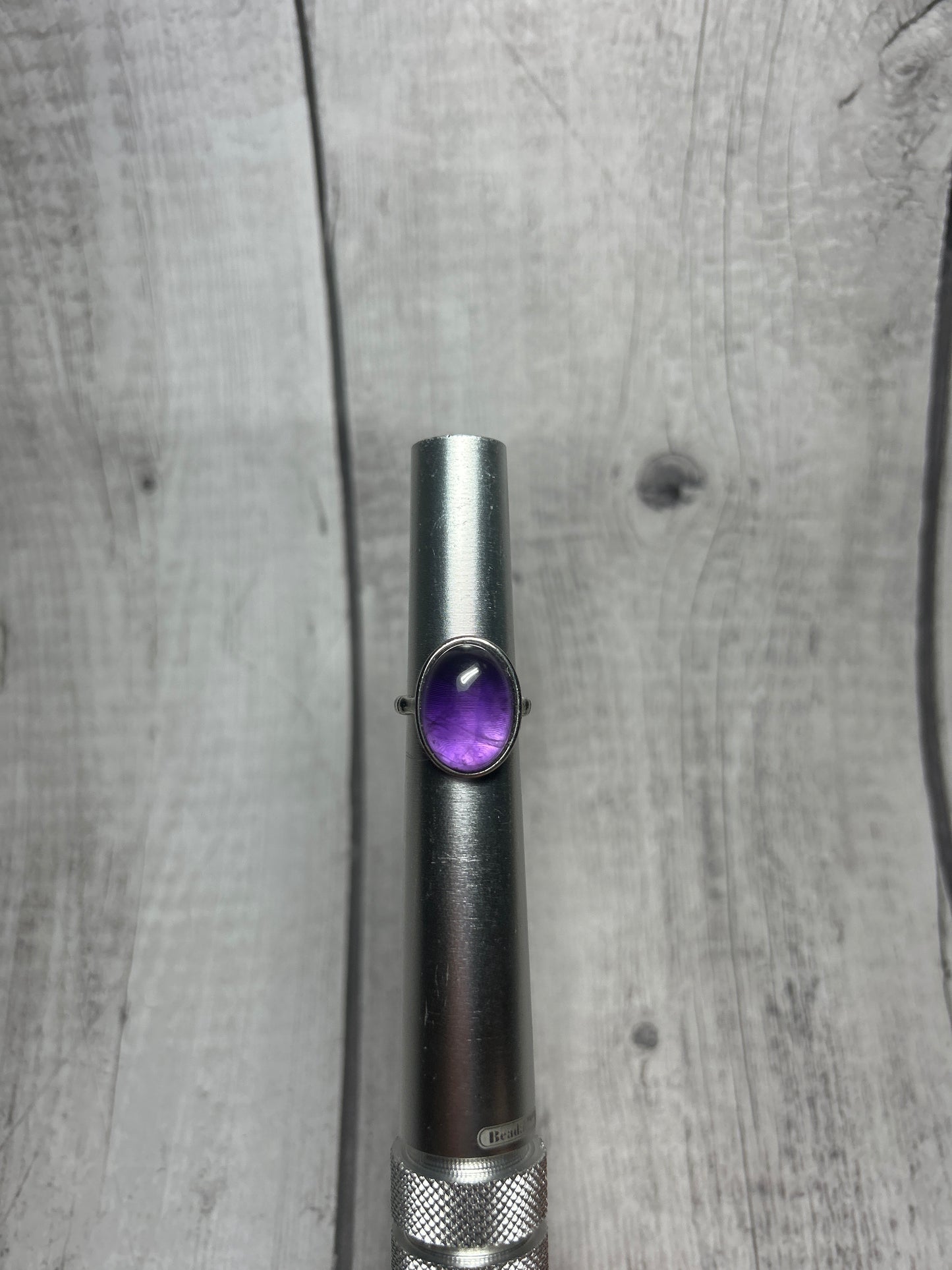 Statement Amethyst Adjustable Ring