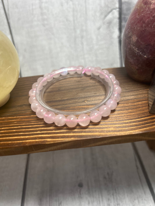 7.5mm Pink moonstone bracelet