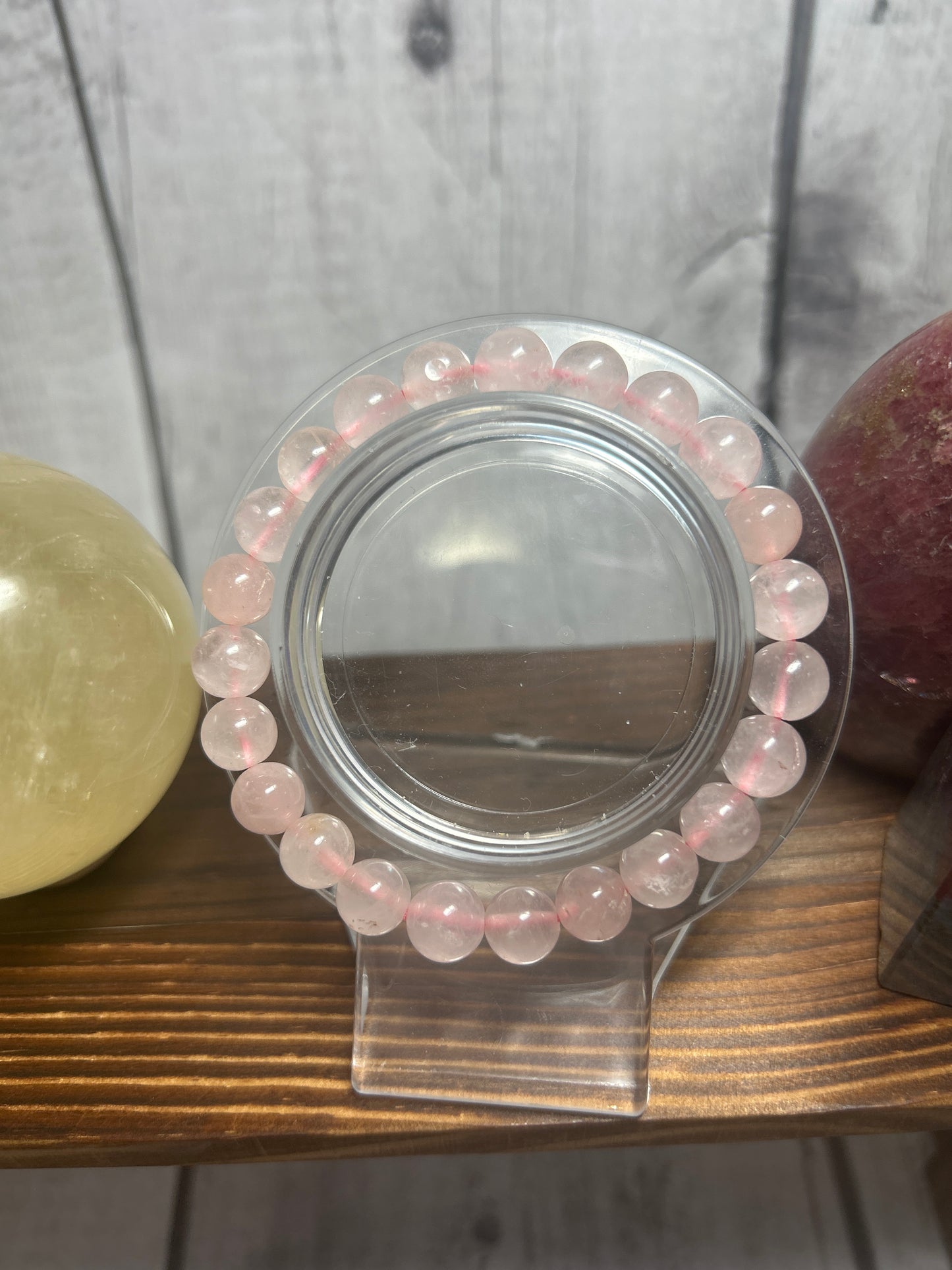 8.5mm rose quartz bracelet