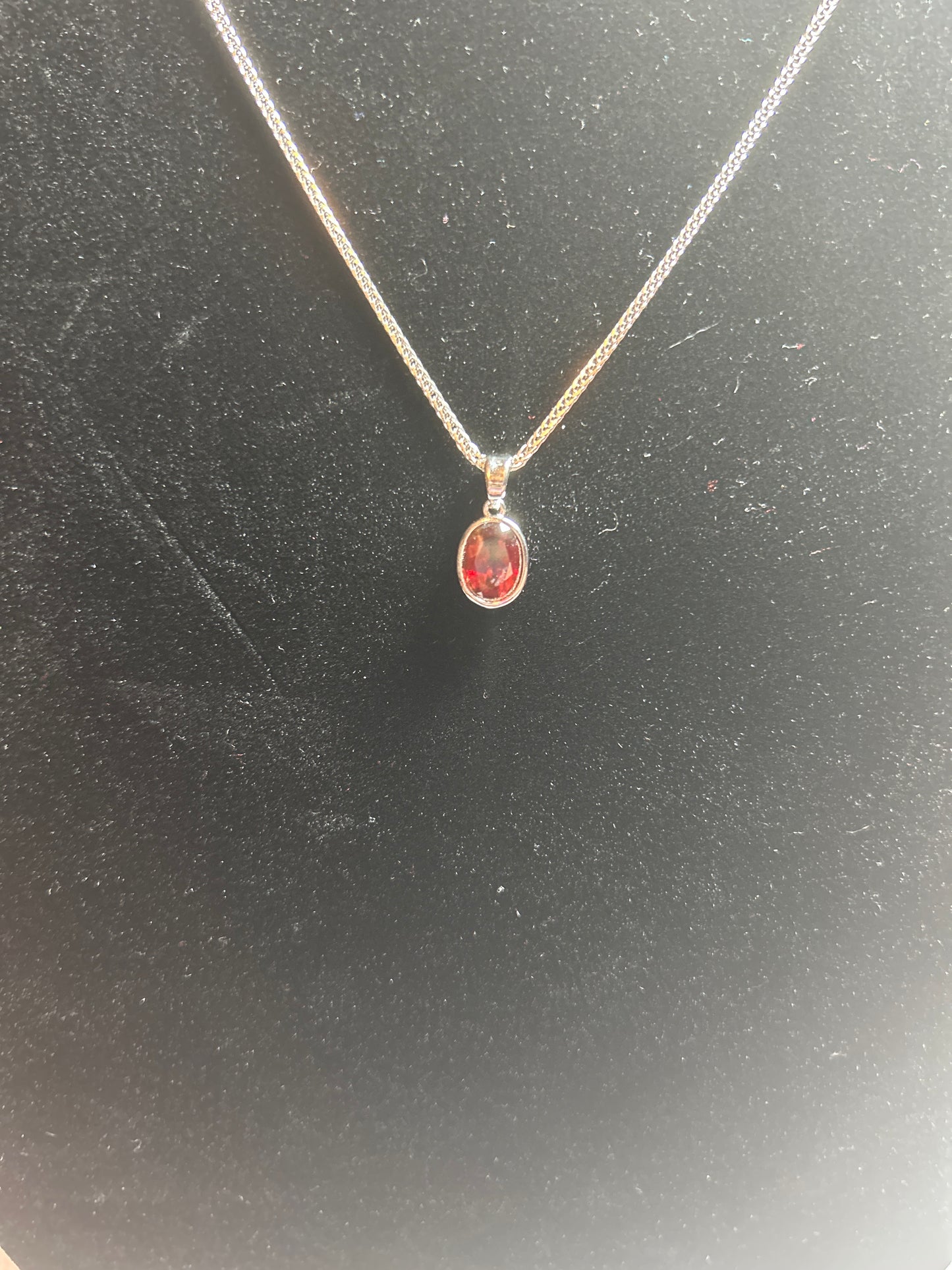 Dainty S925 Garnet Necklace