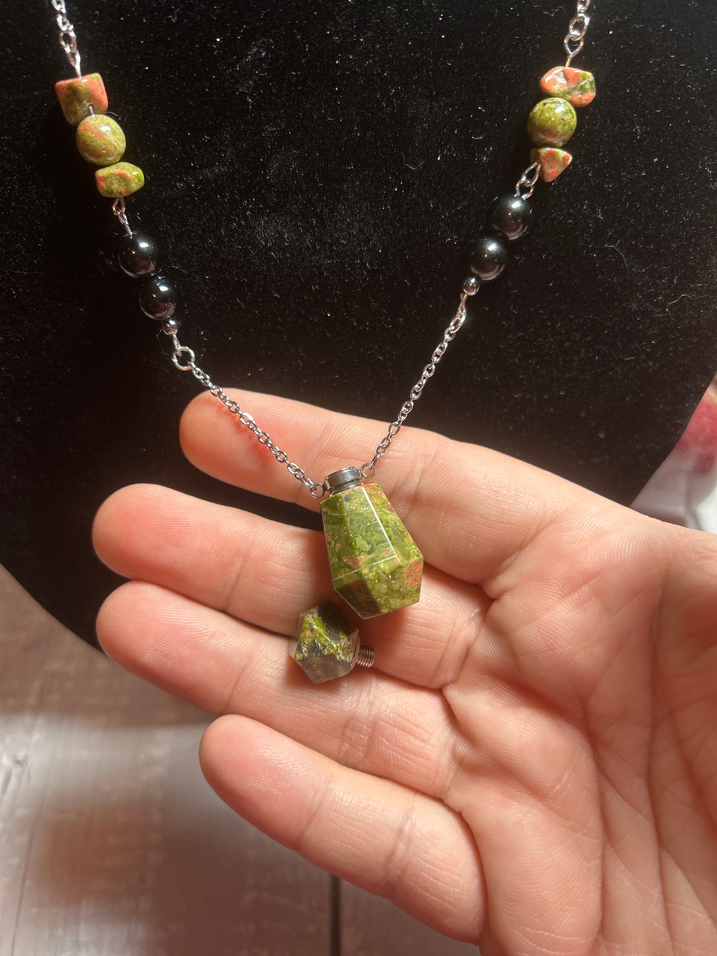Unakite Lacrimarium Necklace