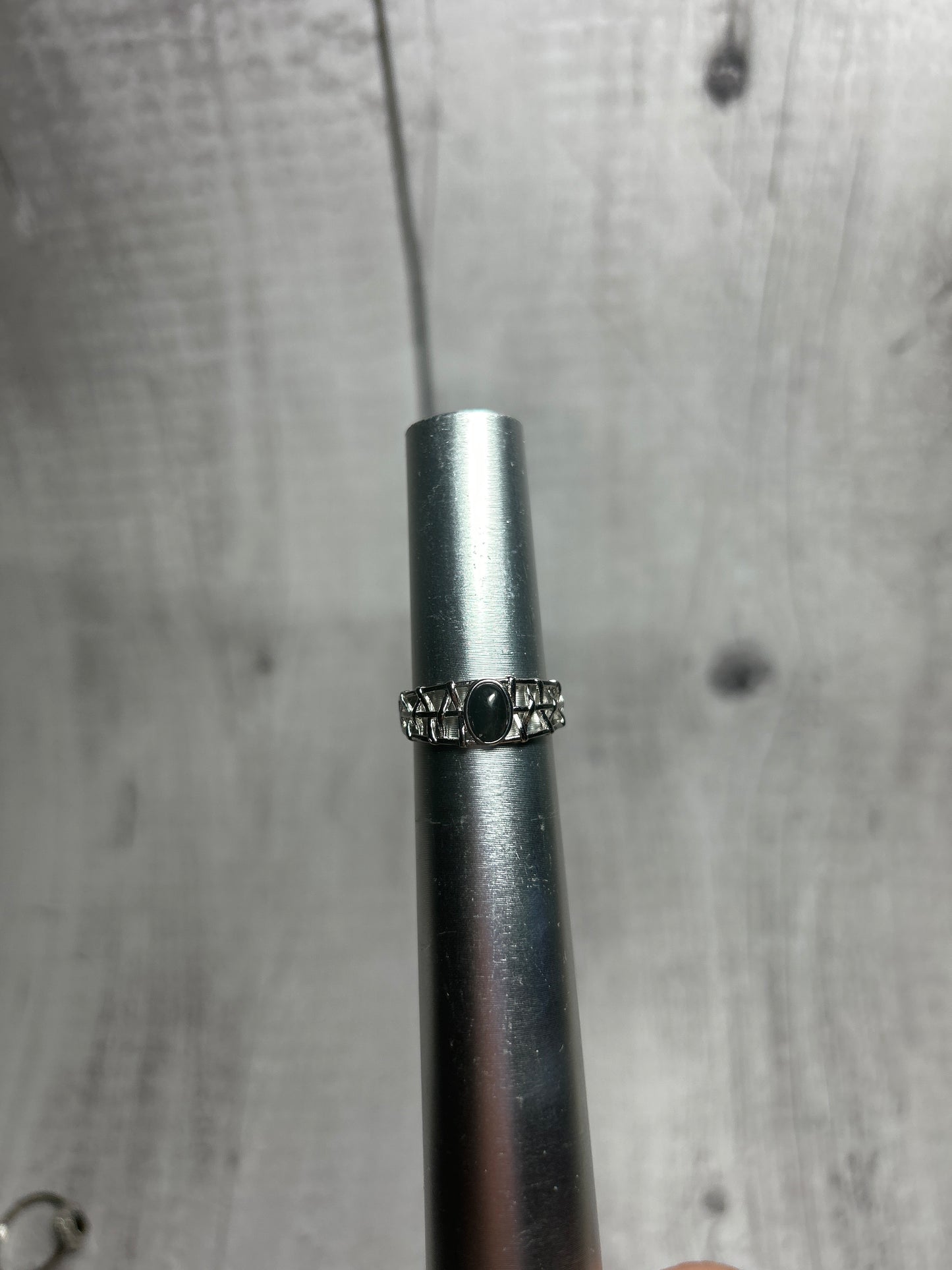 Obsidian Adjustable Ring