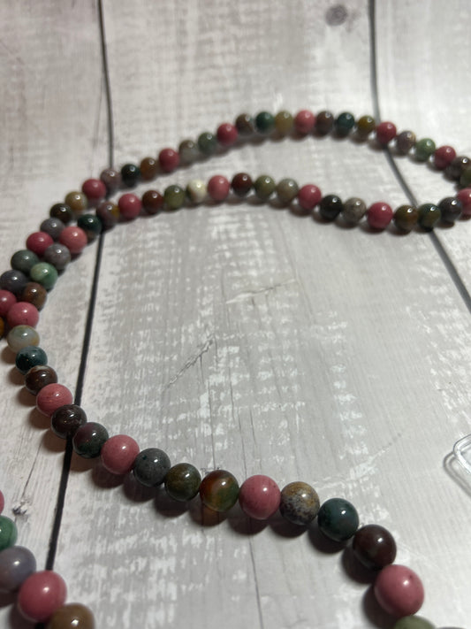 India Agate and Rhodonite Lanyard (10mm)