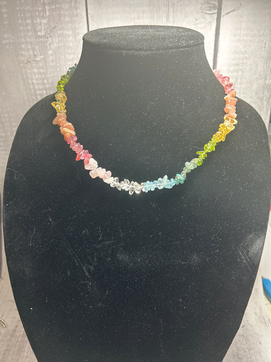 Rainbow Chips Necklace