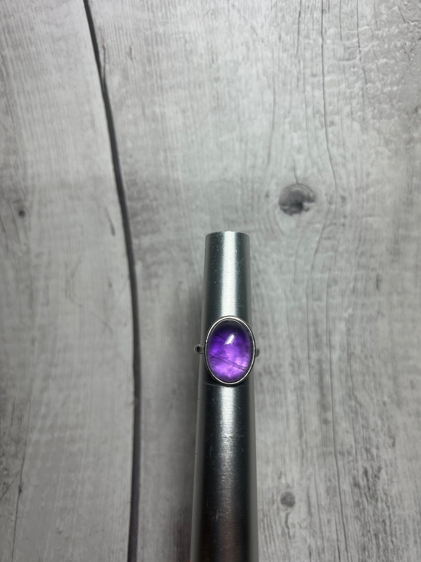 Statement Amethyst Adjustable Ring