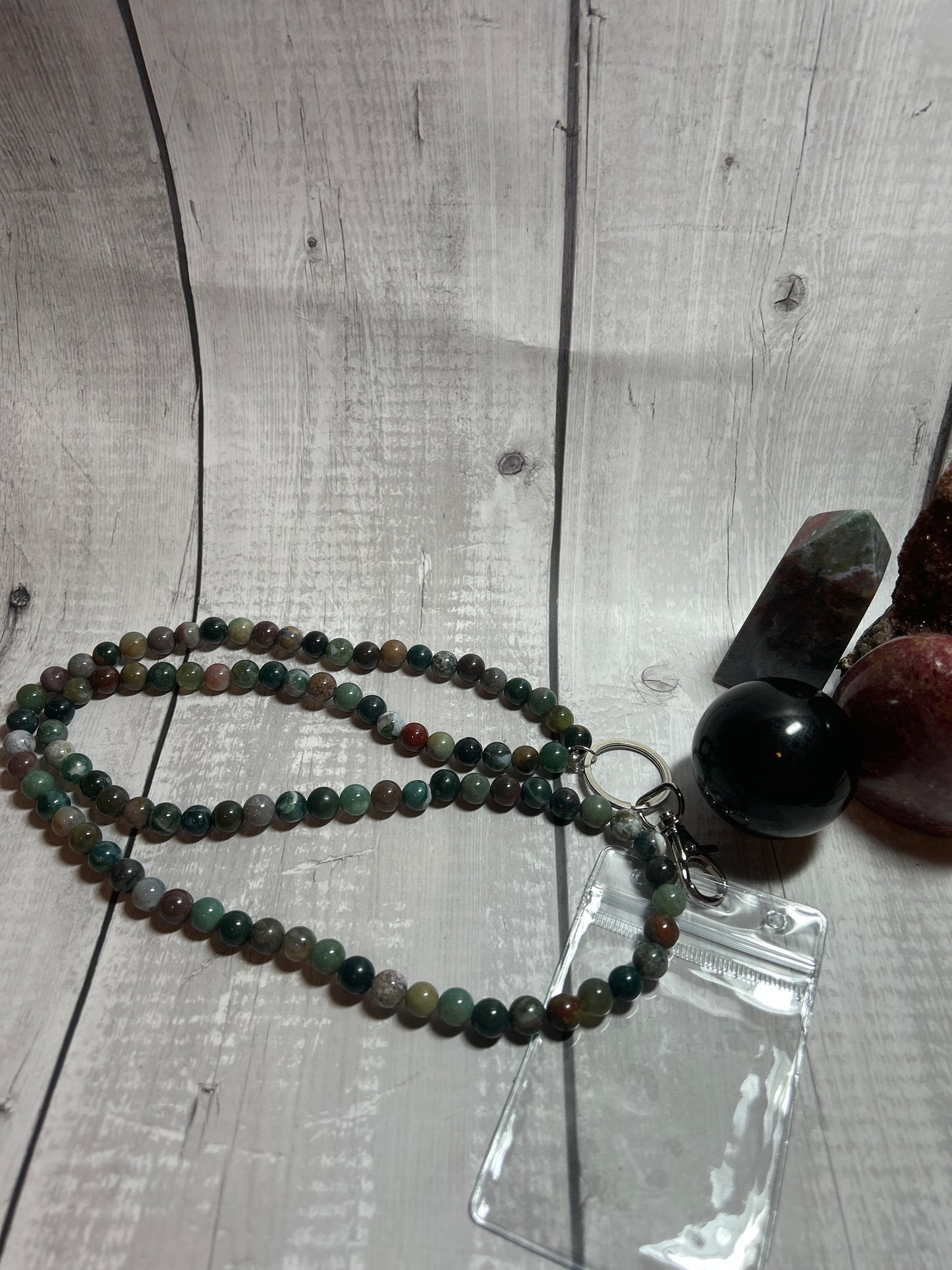 India Agate Lanyard 10mm