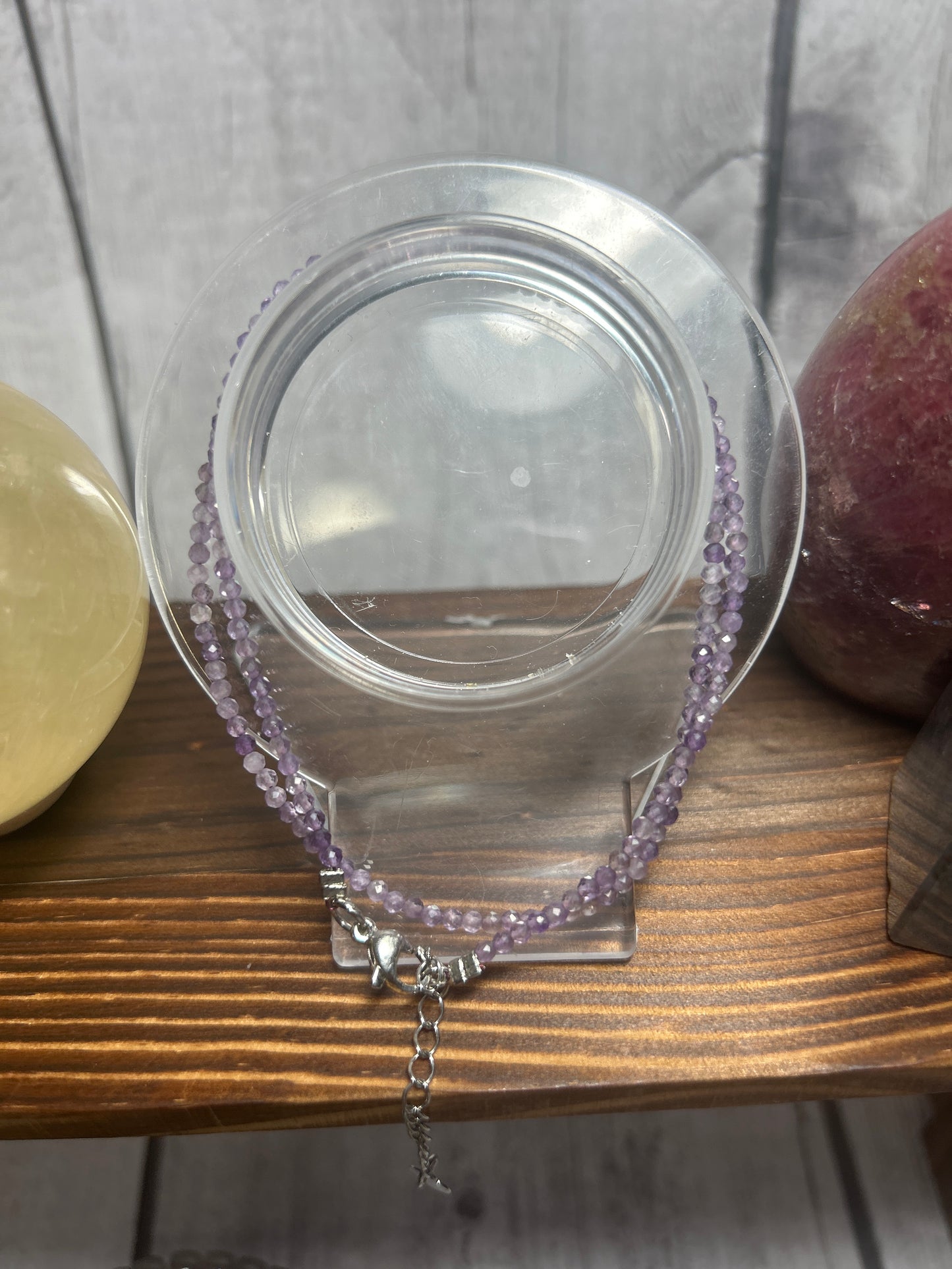 Amethyst clasp bracelet