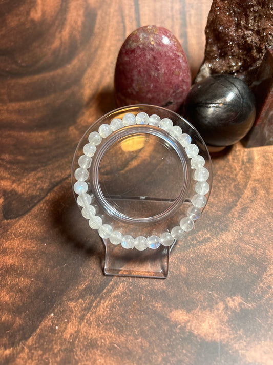 6mm+ High Quality Rainbow Moonstone Bracelet